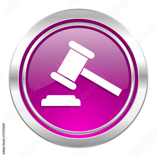 auction violet icon court sign verdict symbol