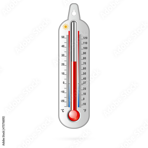 Alcohol thermometer. Vector.