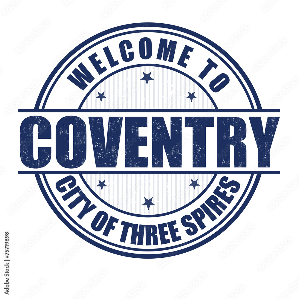 Fototapeta premium Welcome to Coventry stamp