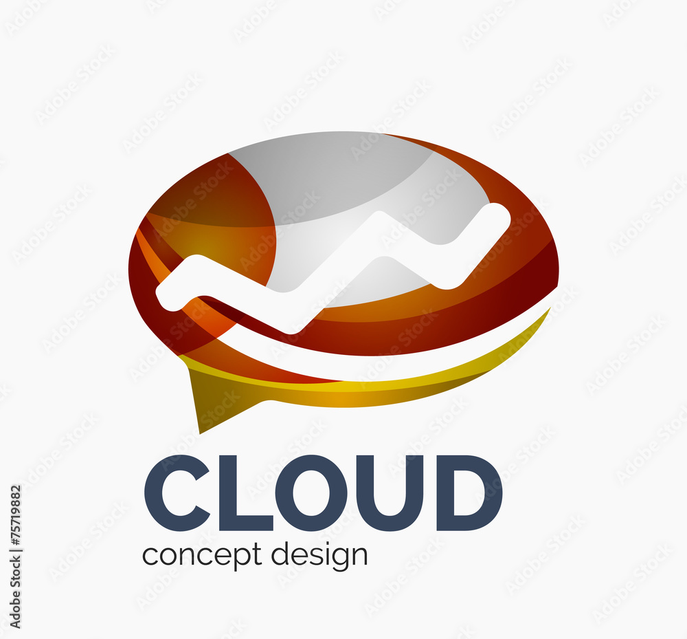 Modern cloud logo Modern cloud logo