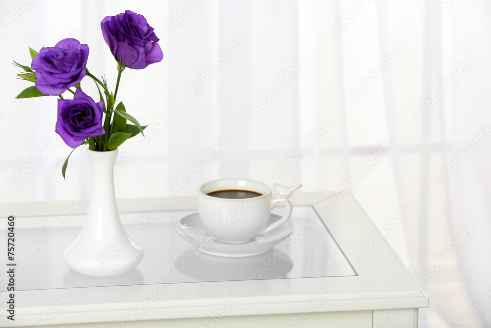 custom made wallpaper toronto digitalBeautiful bouquet of flowers in vase on window background