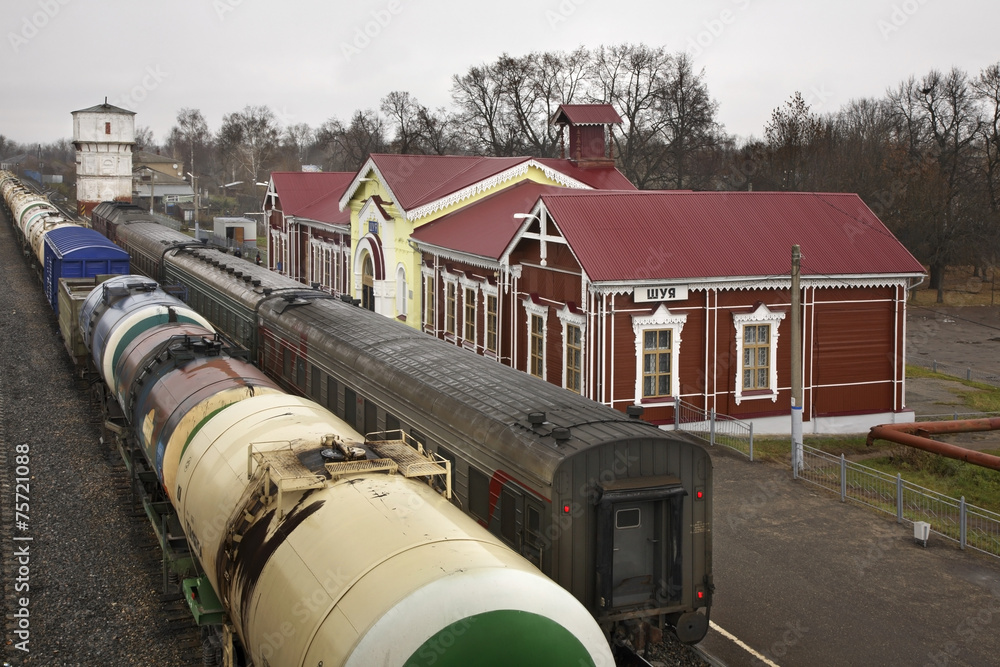 Railway station in Shuya. Ivanovo region. Russia