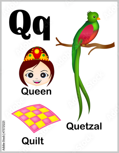 Alphabet letter Q pictures