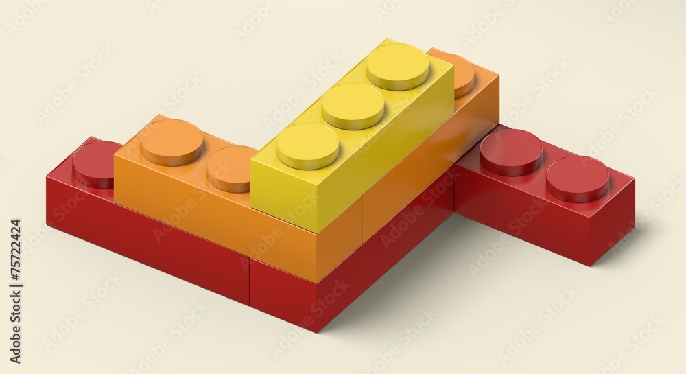 Fototapeta premium Blocchi colorati