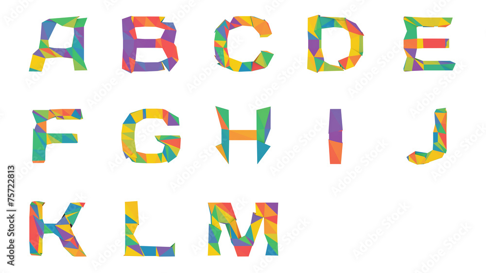 Colorful alphabet text set isolated on a white background Colorful alphabet text set isolated on a white background