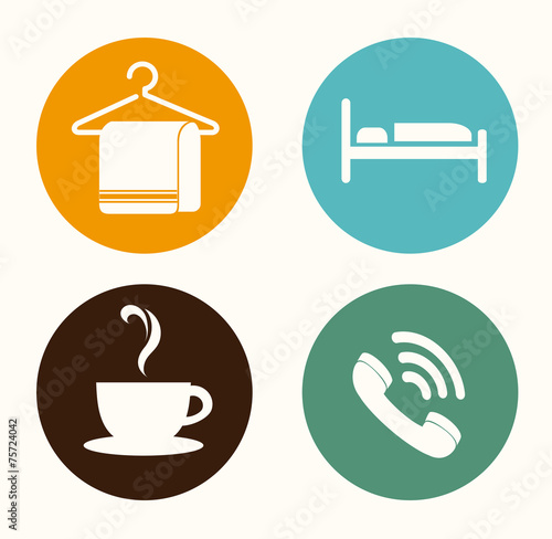 Hotel design over white background vector illustration