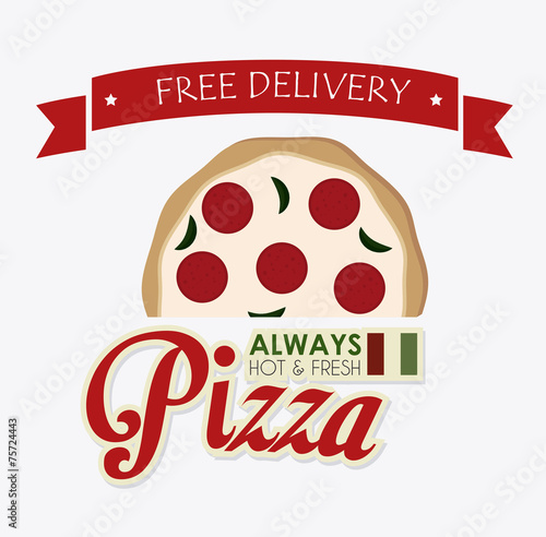 Pizza design, vector illustration.