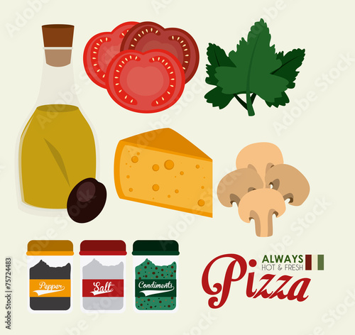 Pizza design, vector illustration.