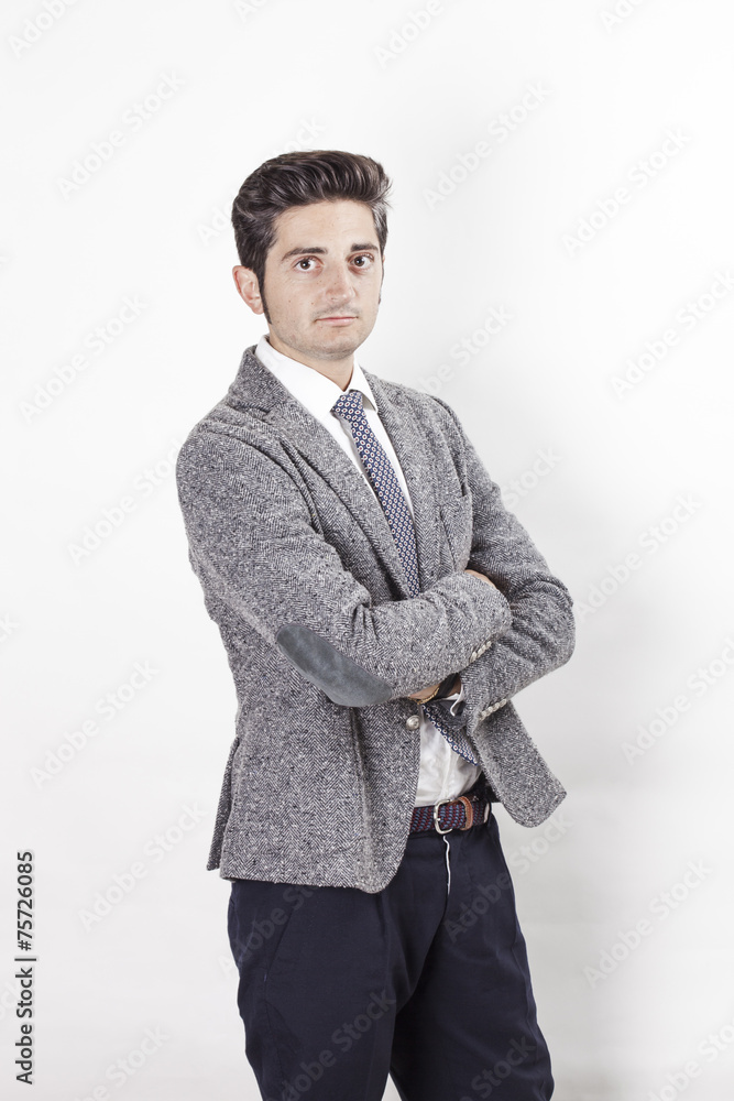 Businessman wearing grey jacket 3