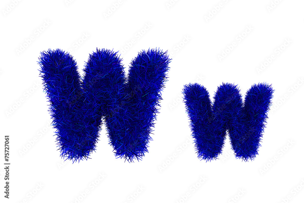 blue grass letters, upper and lowercase 