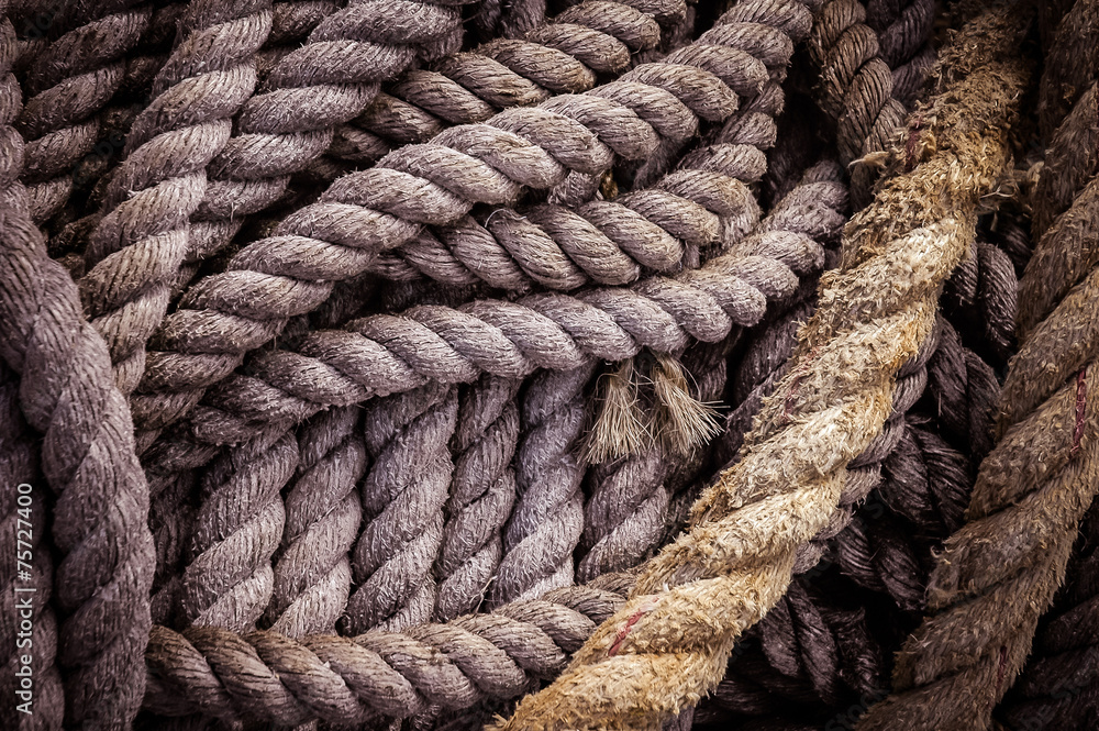 Close up of ropes used in fishing. Close up of ropes used in fishing.