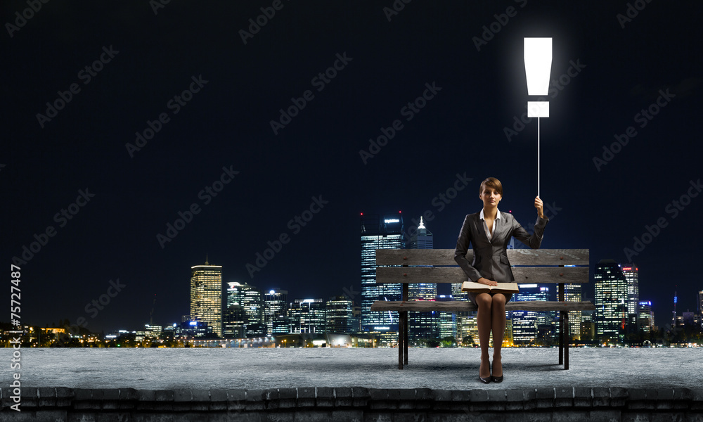 Businesswoman with book Businesswoman with book