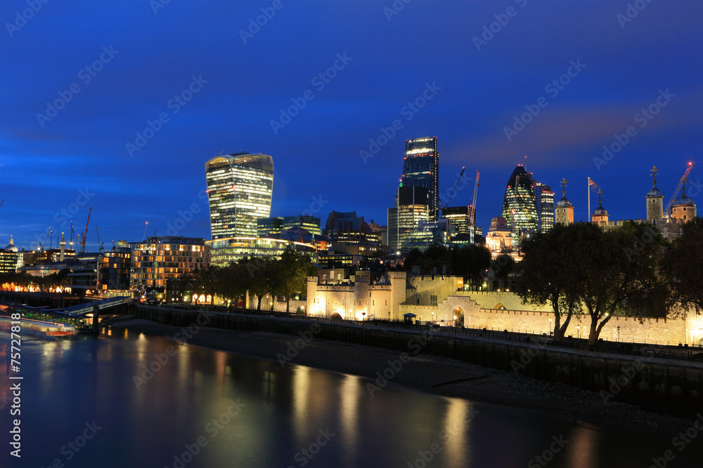 Obraz premium Cityscape of London at night