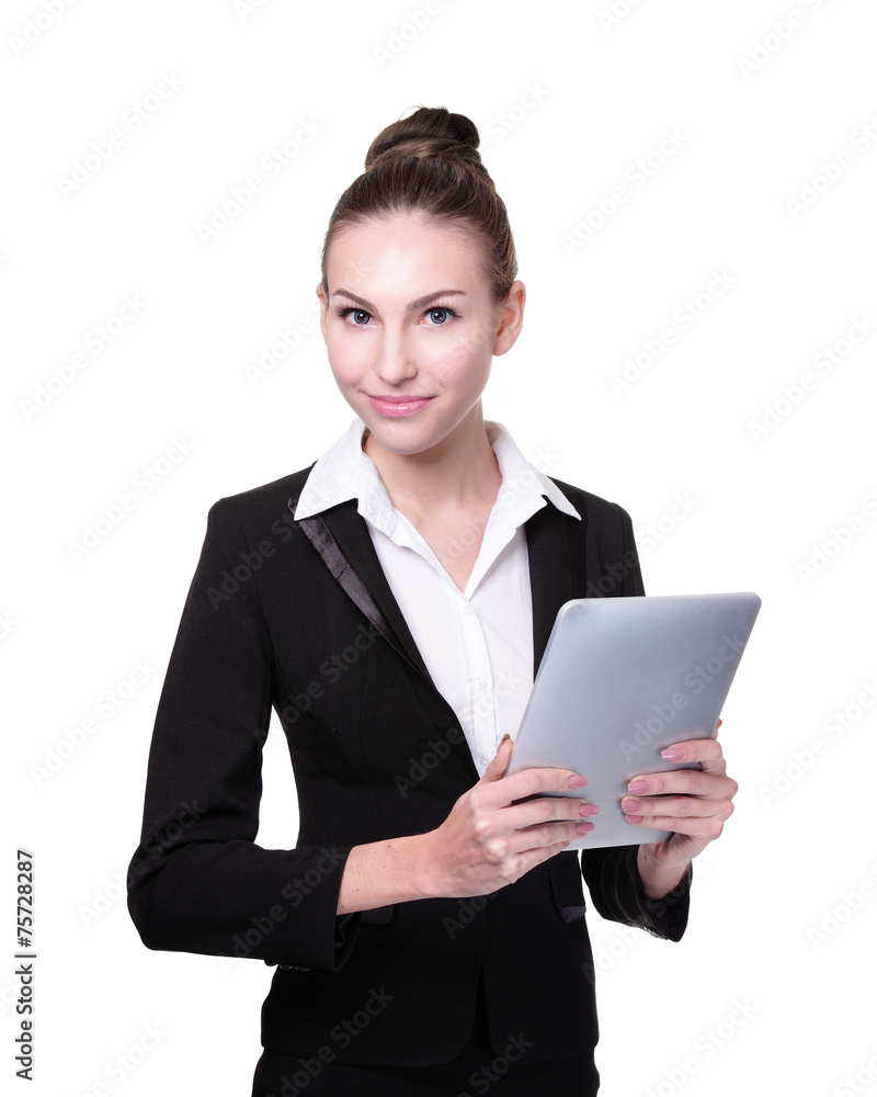 Business Woman or teacher using tablet pc Business Woman or teacher using tablet pc