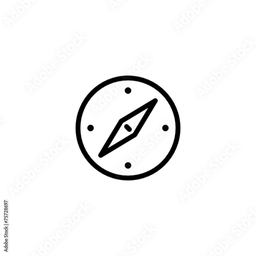 Compass Trendy Thin Line Icon