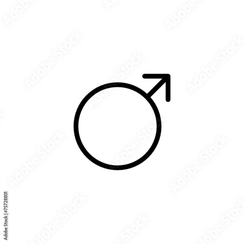 Male Trendy Thin Line Icon