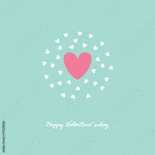 love flat design card