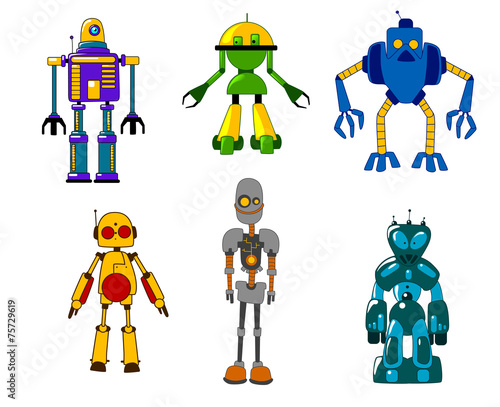 Toy robots and monsters set © Buch&Bee