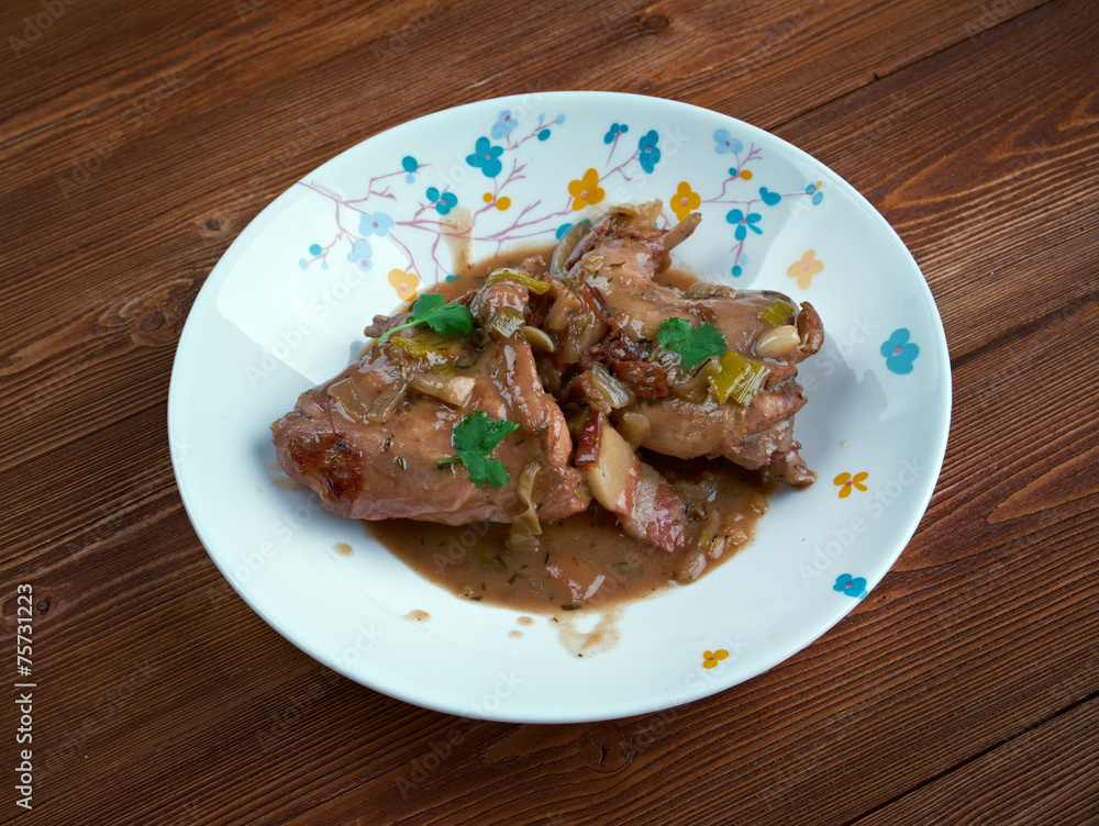 Hasenpfeffer stew rabbit Hasenpfeffer stew rabbit