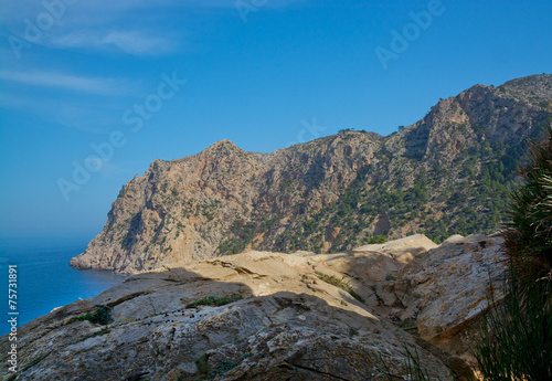 Cliff on the southwestern coast. Mallorca, Spain.