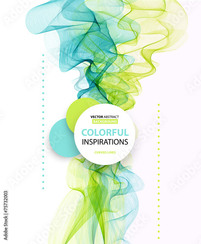 Abstract smoky waves  background. Template brochure design