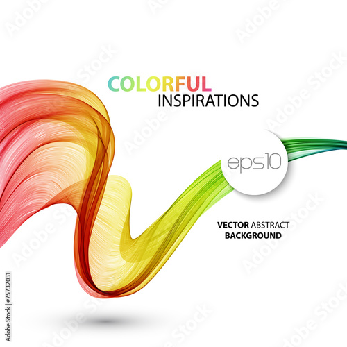 Abstract smoky waves  background. Template brochure design