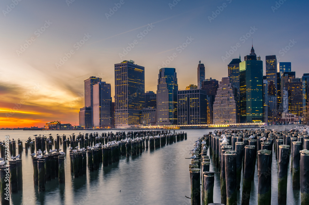 Manhattan Skyline at Dusk