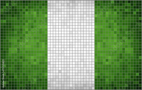 Abstract Mosaic Flag of Nigeria