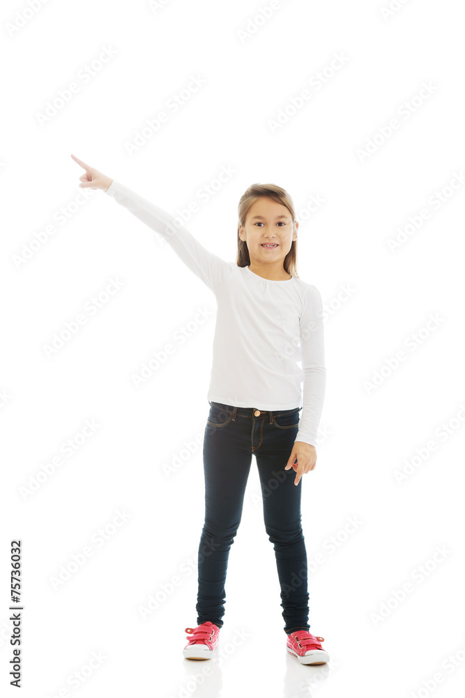 Little girl pointing Little girl pointing