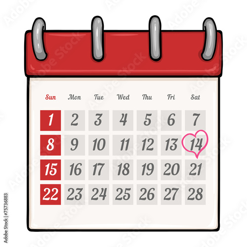 Vector Cartoon Loose-leaf Calendar