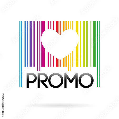 promo code-barres arc-en-ciel