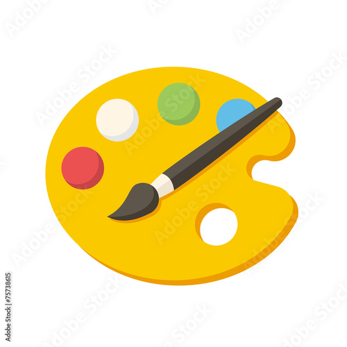 Paint brush with palette icon