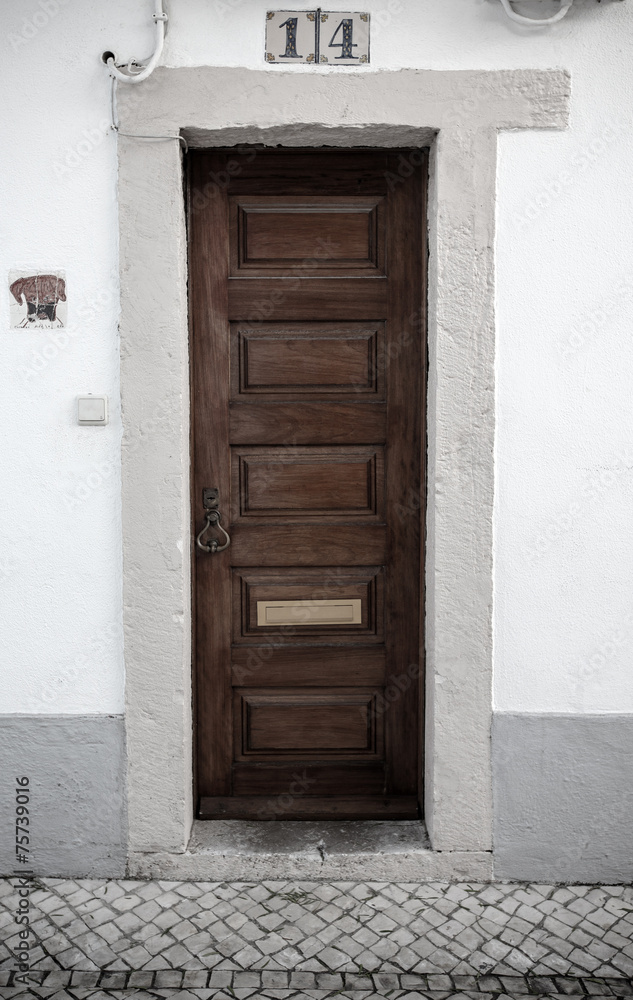 The front door to the house. Portugal. tinted The front door to the house. Portugal. tinted