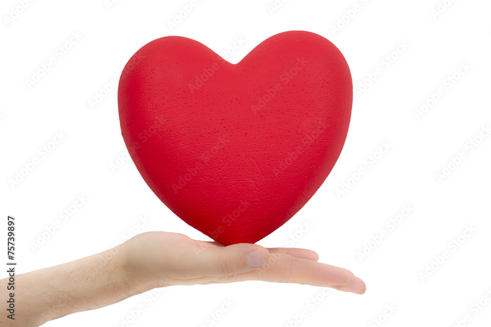 Heart in mans hand Heart in mans hand