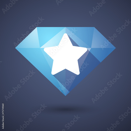 Diamond icon with a star