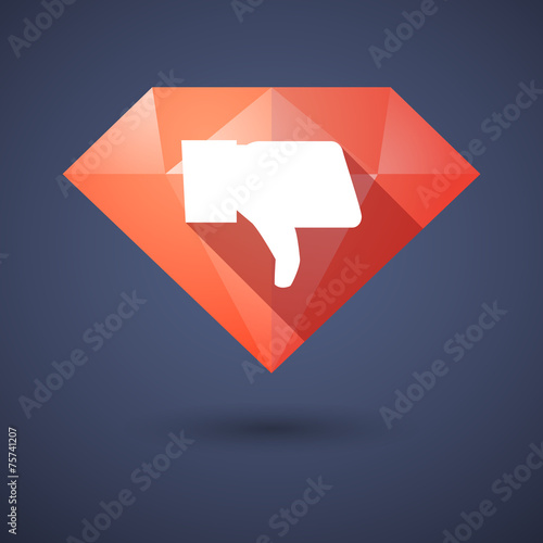Diamond icon with a hand