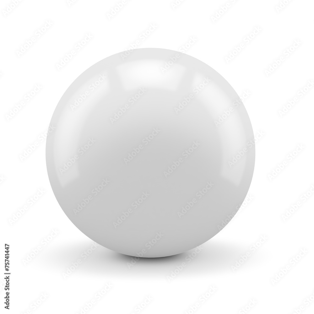 White sphere isolated White sphere isolated