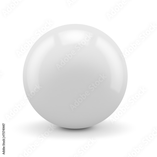 White sphere isolated