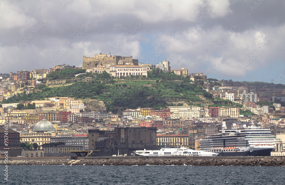 View to Naples from the sea