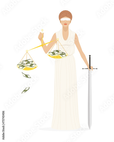 Themis with sword and scales