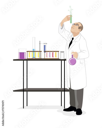 Scientist with test-tube