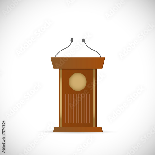 Wooden Podium Illustration
