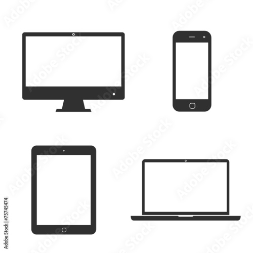 Set of icons electronic devices