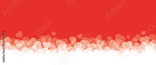 Banner rosso e cuori