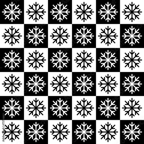Seamless Snowflakes Pattern