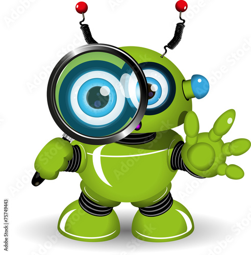 Robot with a Magnifying Glass