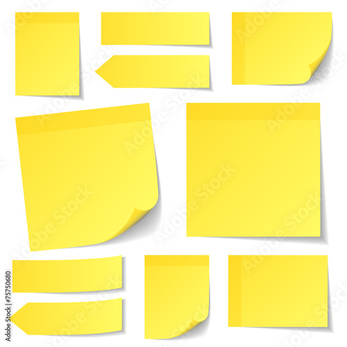 Yellow Stick Notes Set