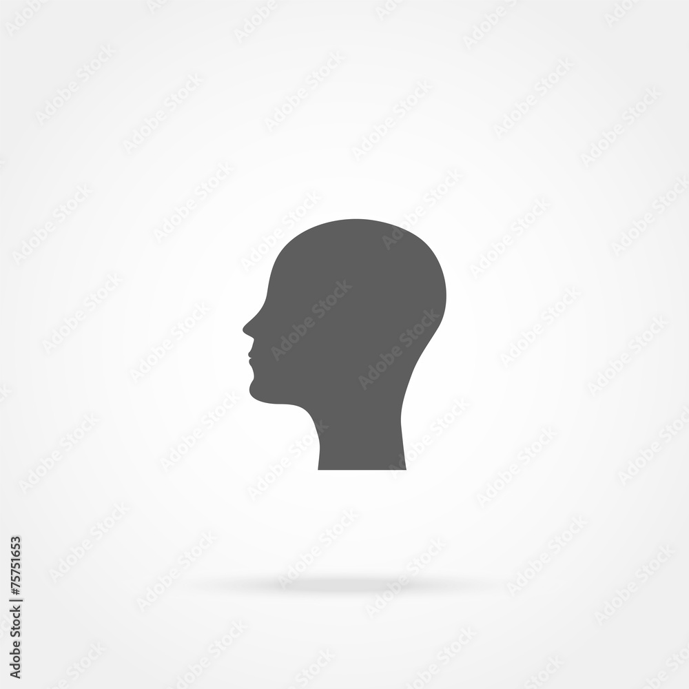silhouette of a man head icon