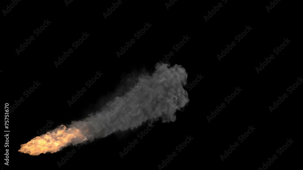Fire and smoke with alpha matte on black background Fire and smoke with alpha matte on black background
