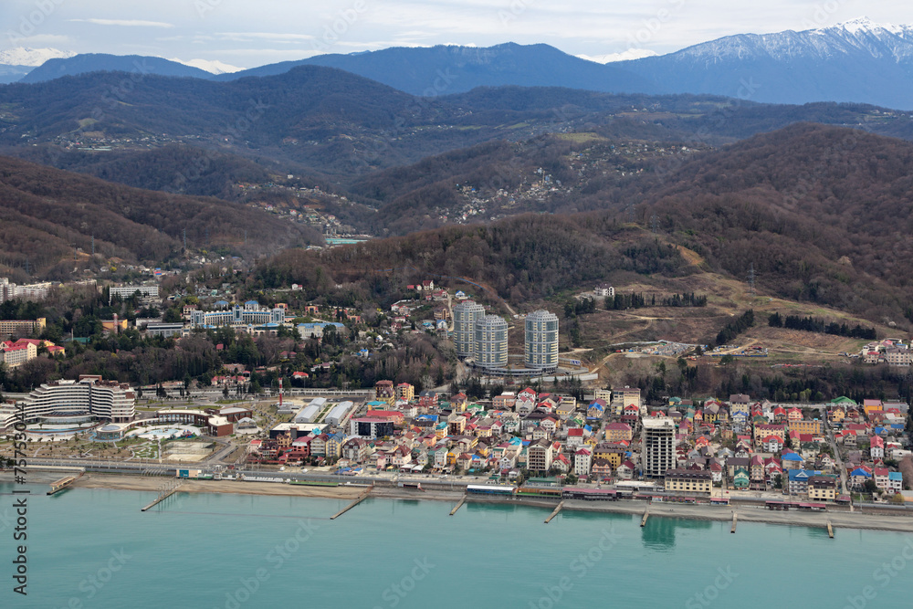 Sochi cityscape, top view